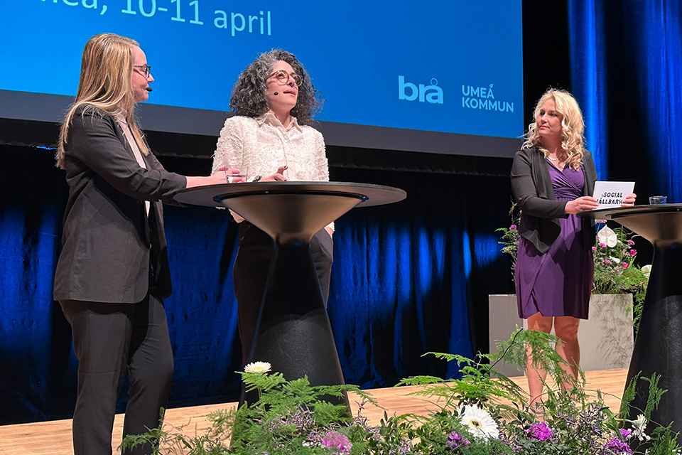Anna Jonsson, Brå och Maral Jolstedt, SBU med Kerstin Rörsch, moderator.