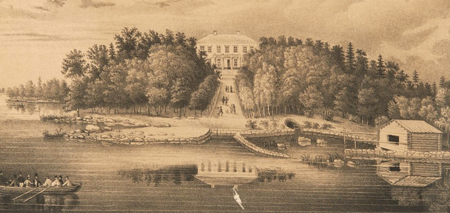 Villa Sandviken, litografi
