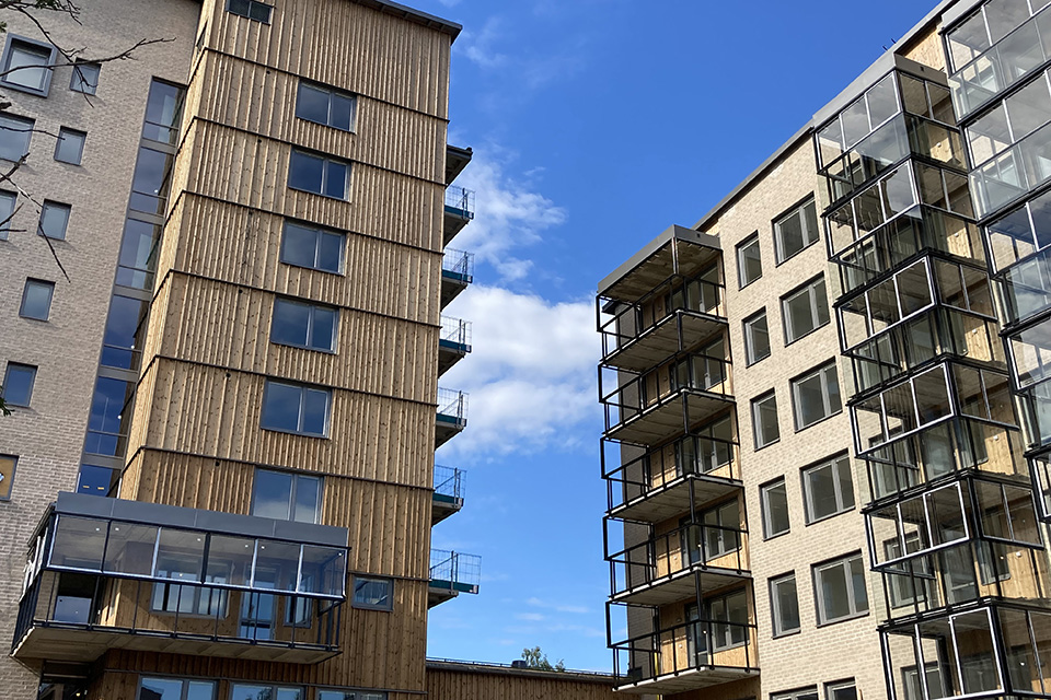 Image of the apartments in the district of Carlshem, Umeå.