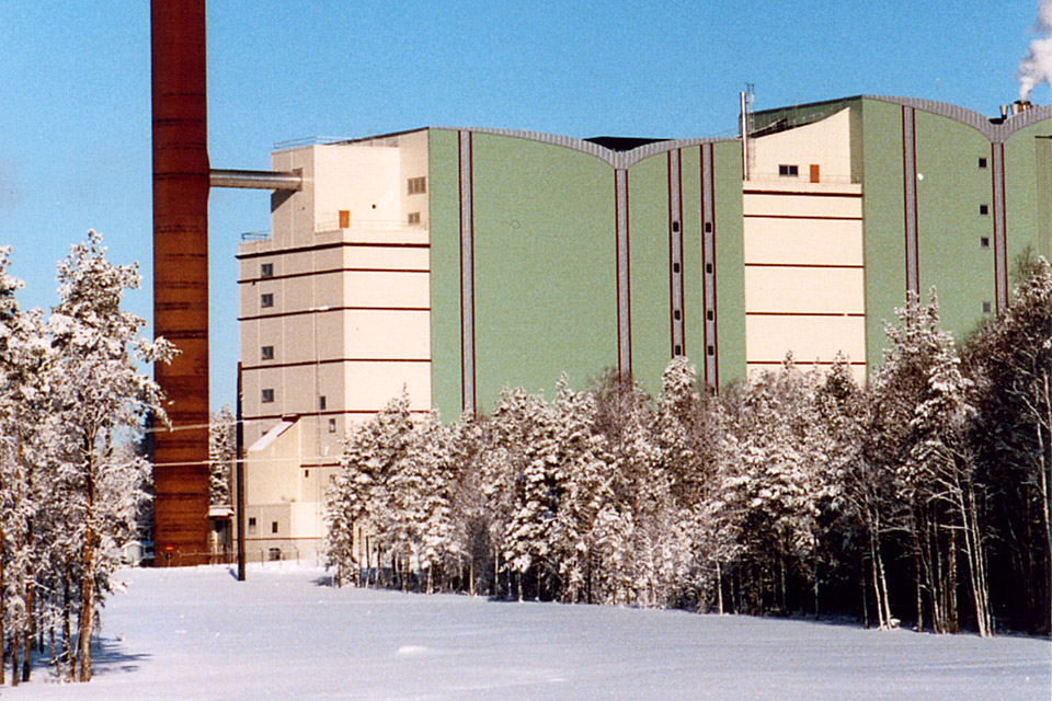 Dåva kraftvärmeverk på vintern