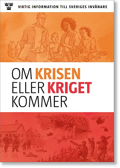 Broschyr "Om krisen eller kriget kommer", framsida