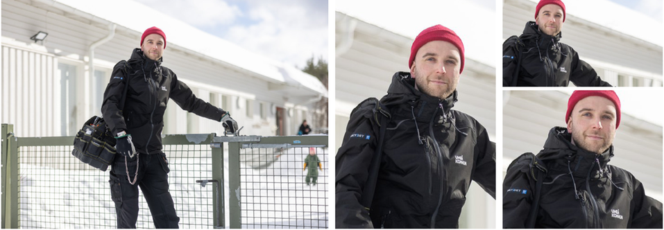 Exempel på hur bilder kan beskäras