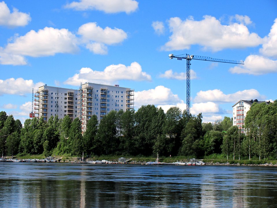 hus på landet, bygga, byggställning